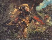Eugene Delacroix Tiger Hunt oil painting reproduction